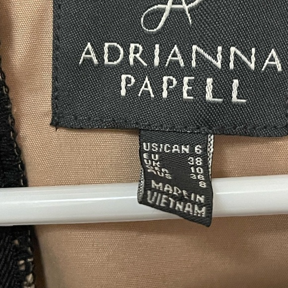 Adrianna Papell Size 6 Dress, Black with a cream color underneath lace, business - Picture 5 of 9